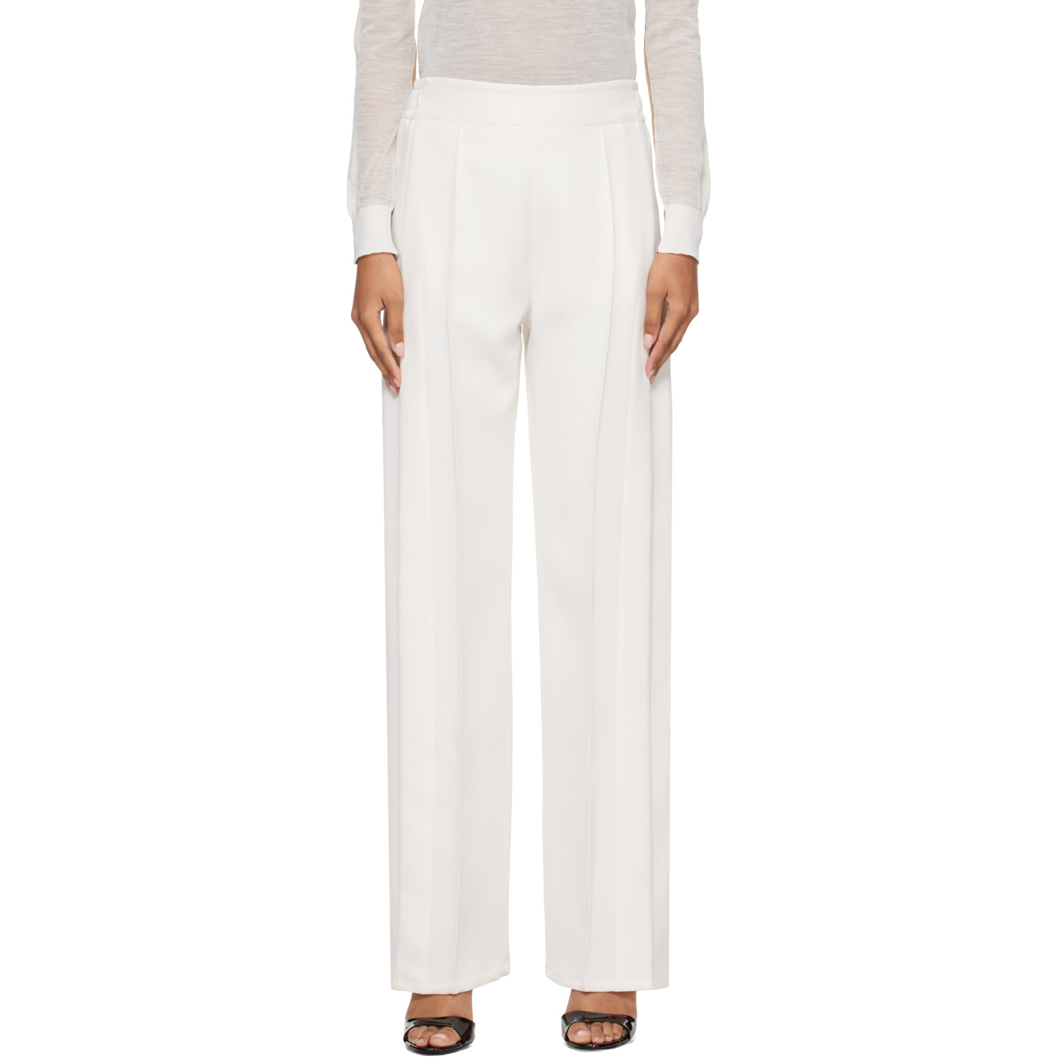 Courrèges White Snap Twill Flare Trousers