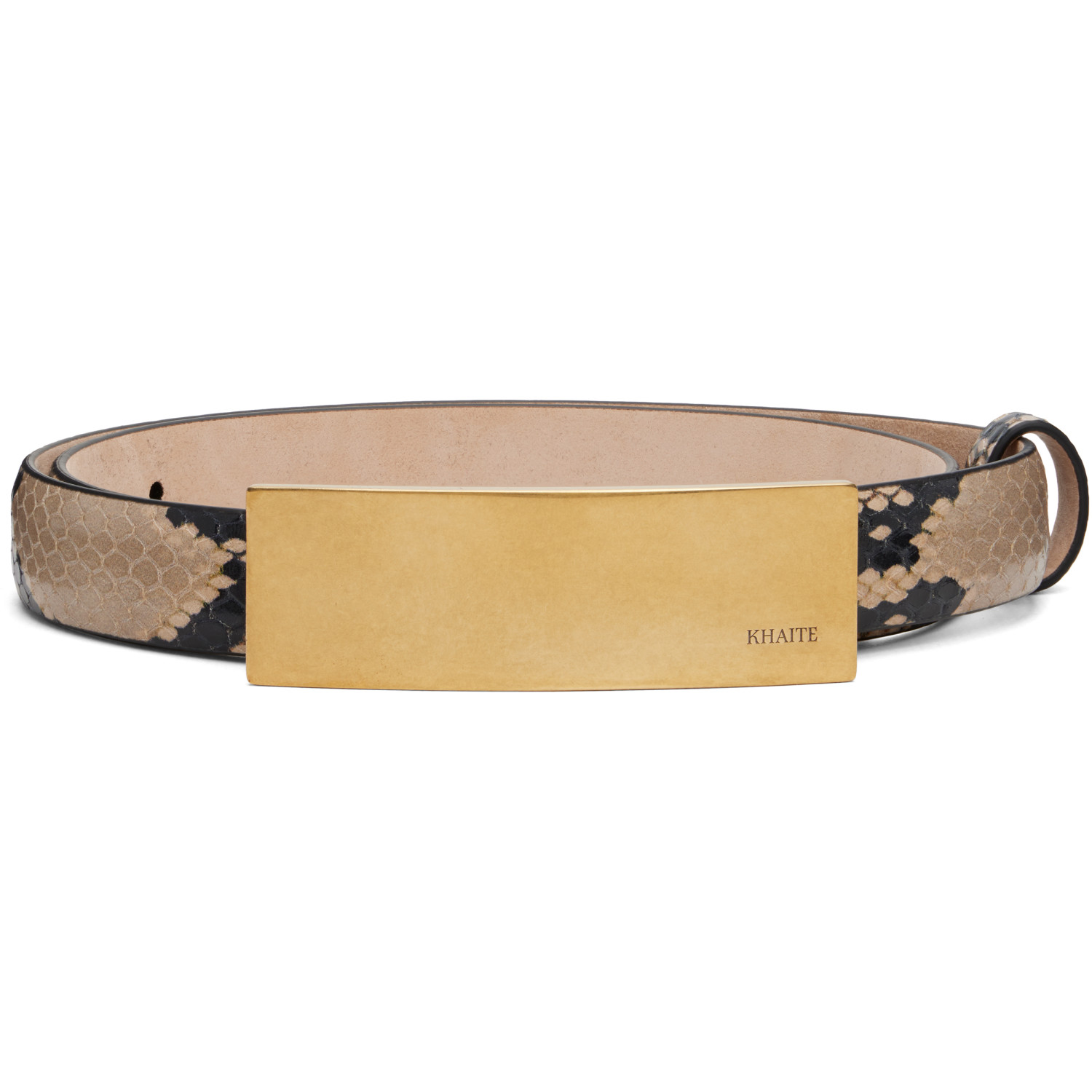 KHAITE Black & Taupe Berlin Belt