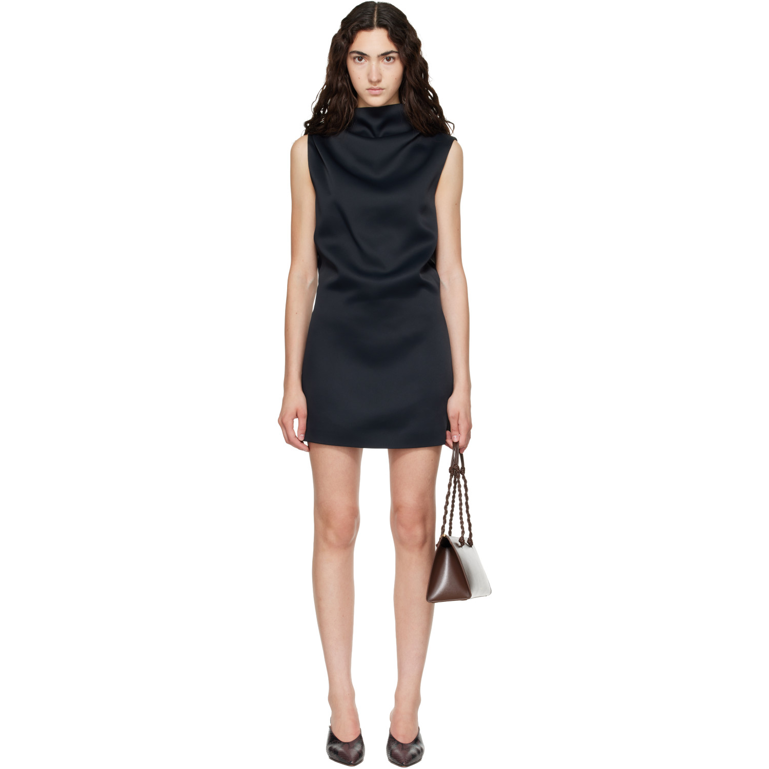 KHAITE Black Astor Minidress