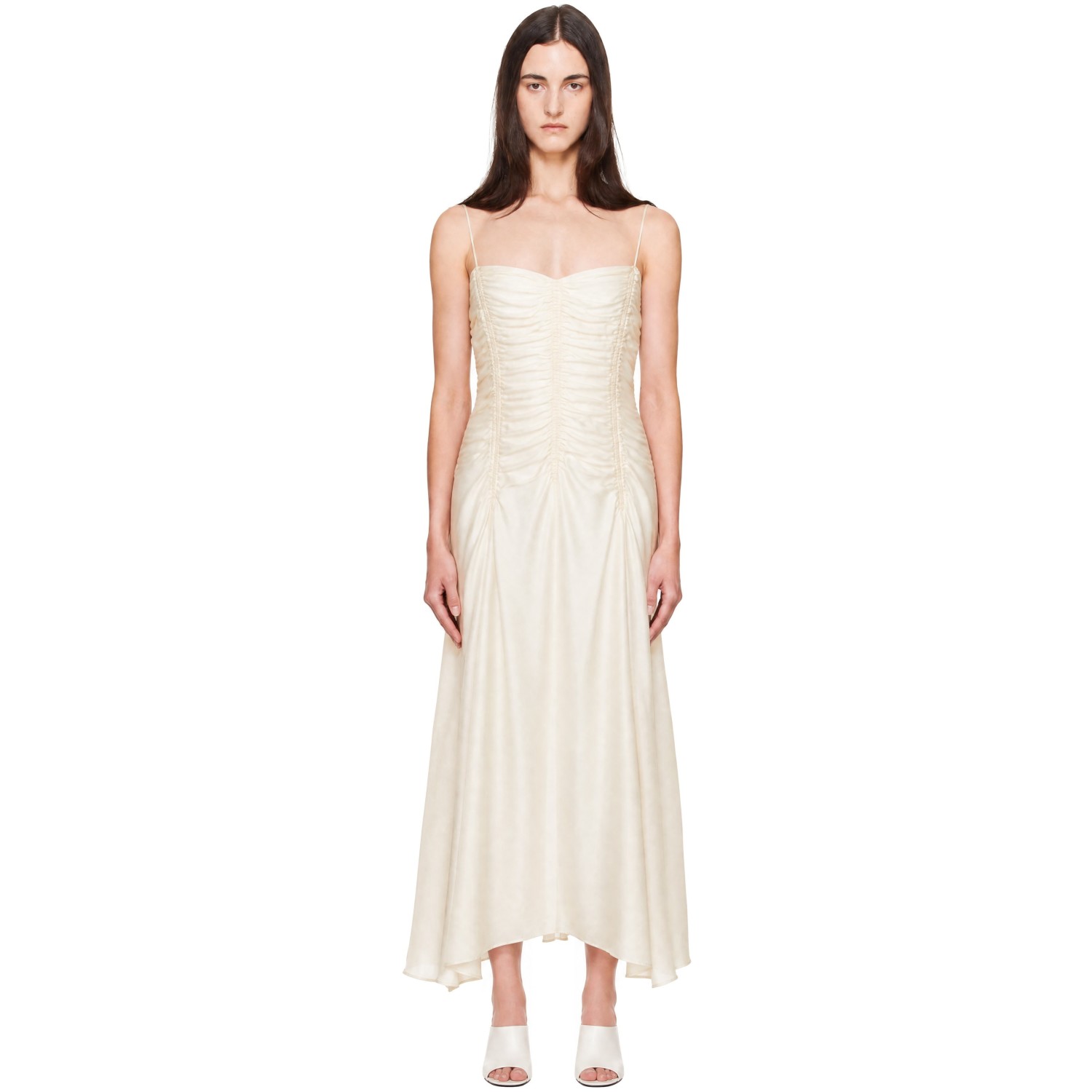 KHAITE Off-White Raina Midi Dress