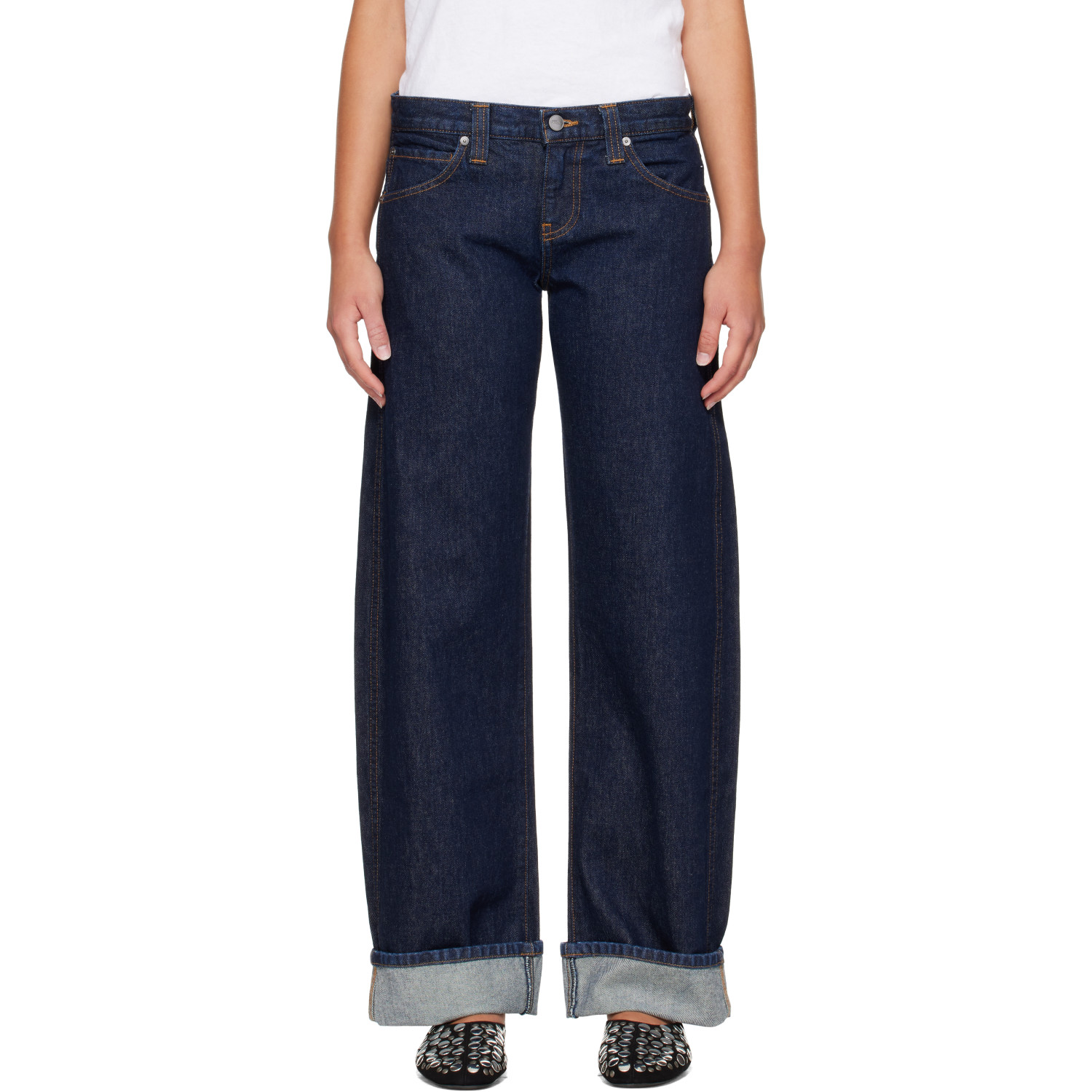 KHAITE Indigo Karo Jeans