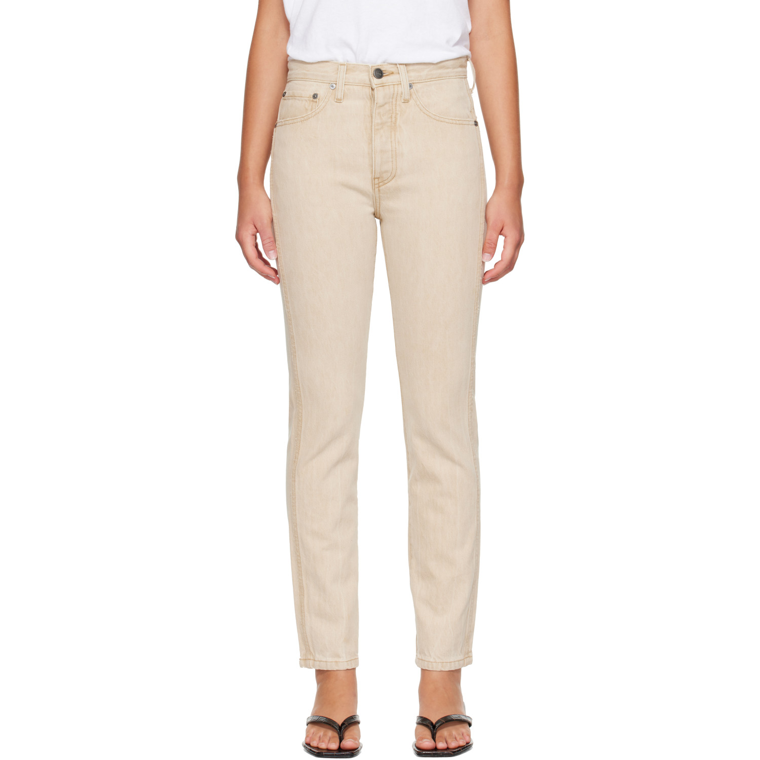 KHAITE Beige Finley Jeans