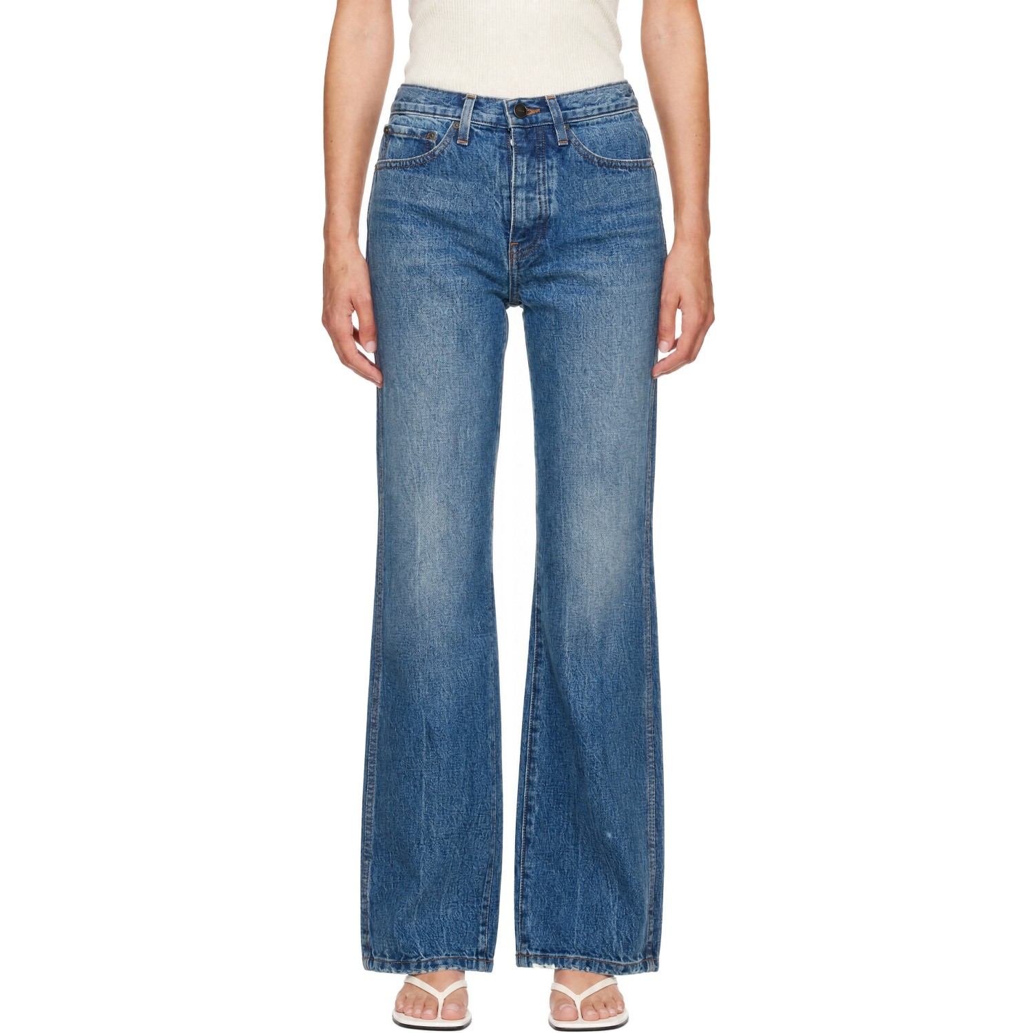 KHAITE Blue Finely Jeans