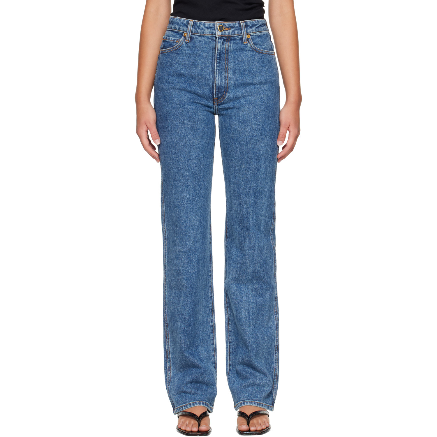KHAITE Blue Danielle Stretch Jeans