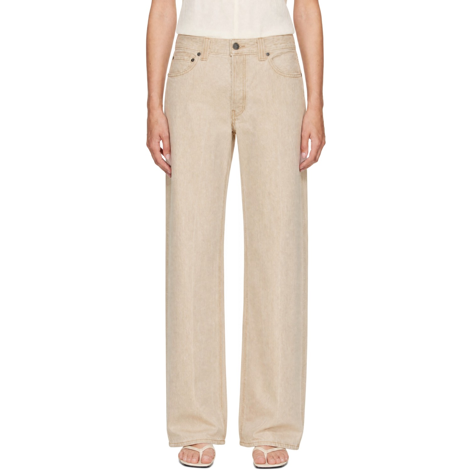 KHAITE Beige Callum Jeans
