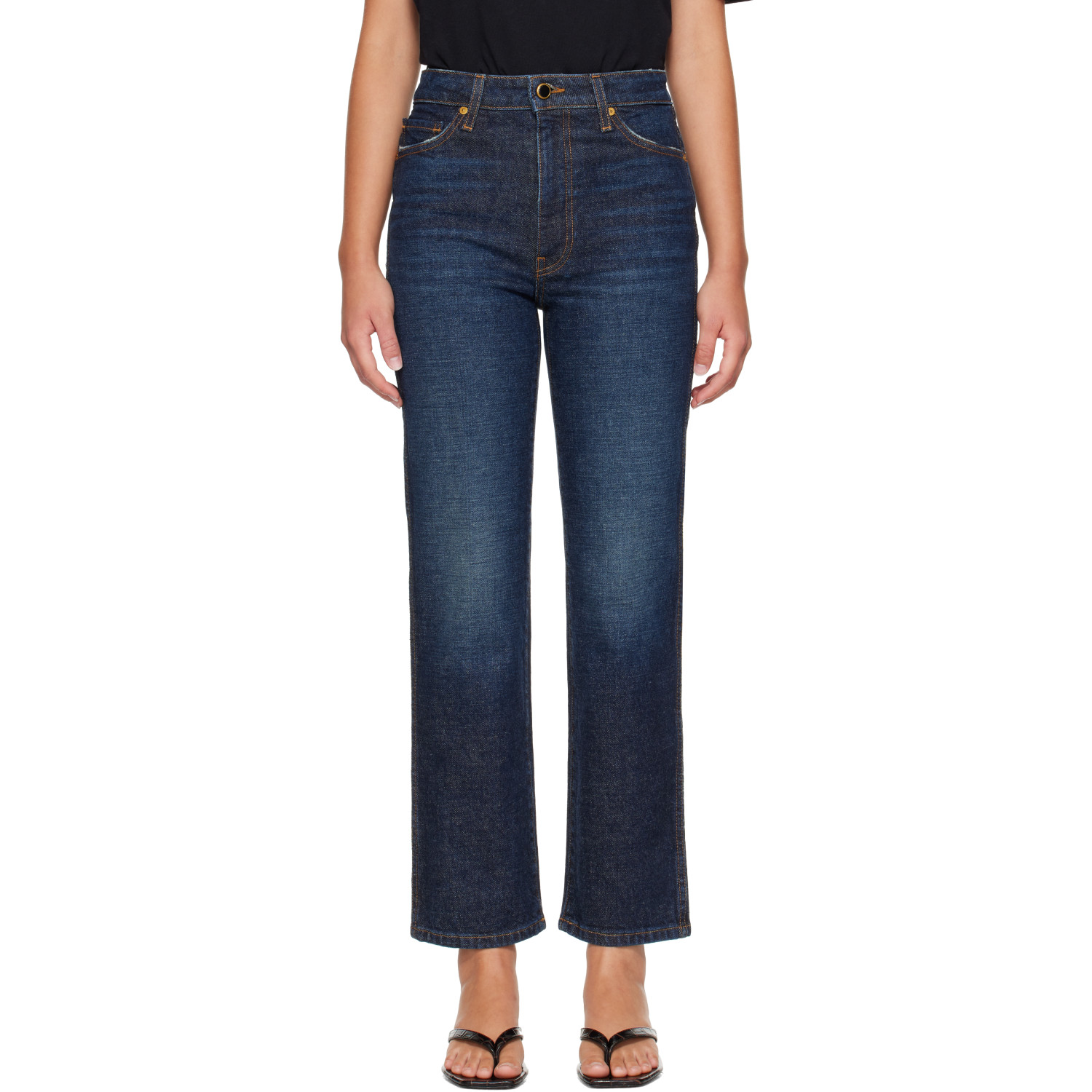KHAITE Indigo Abigail Stretch Jeans