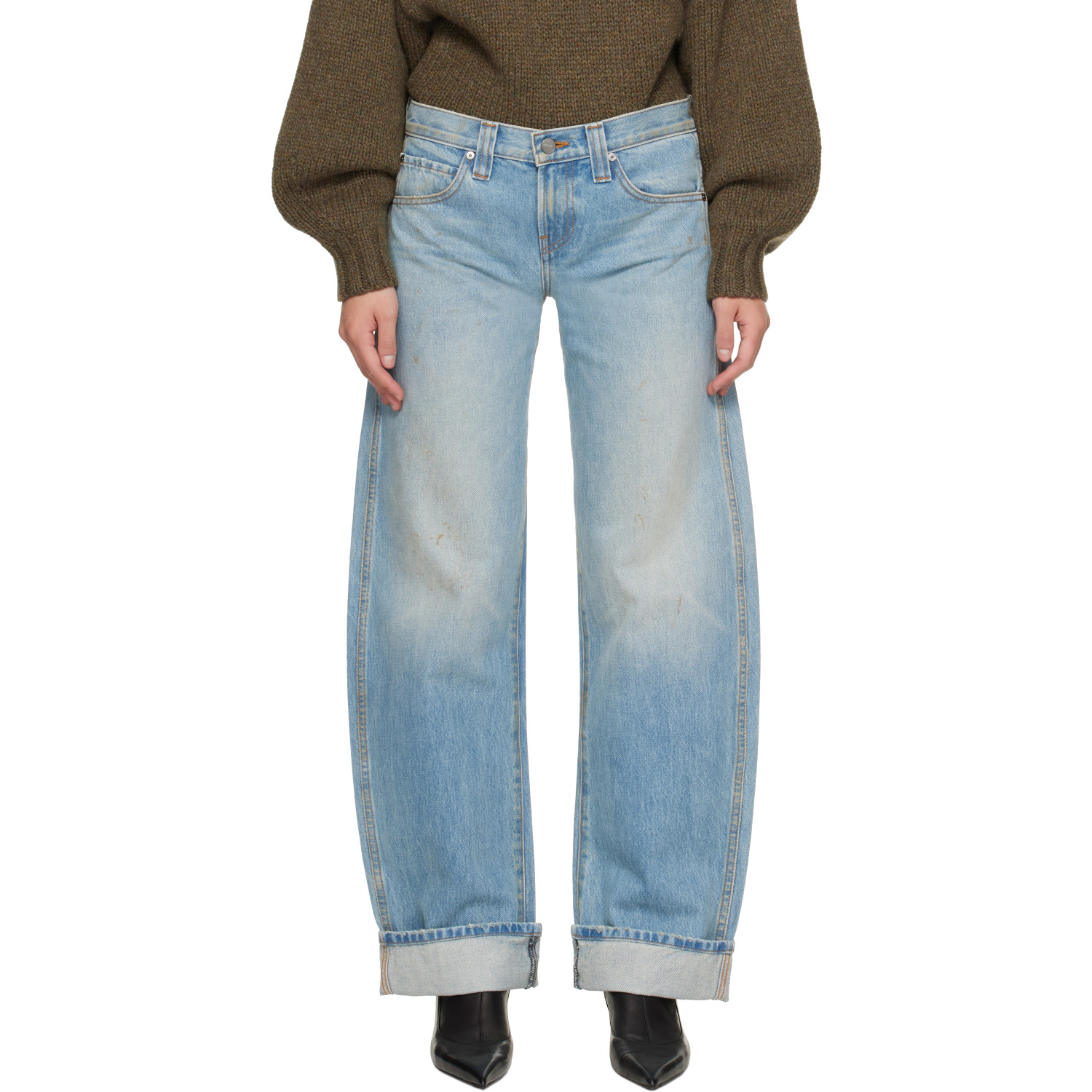 KHAITE Blue Karo Jeans