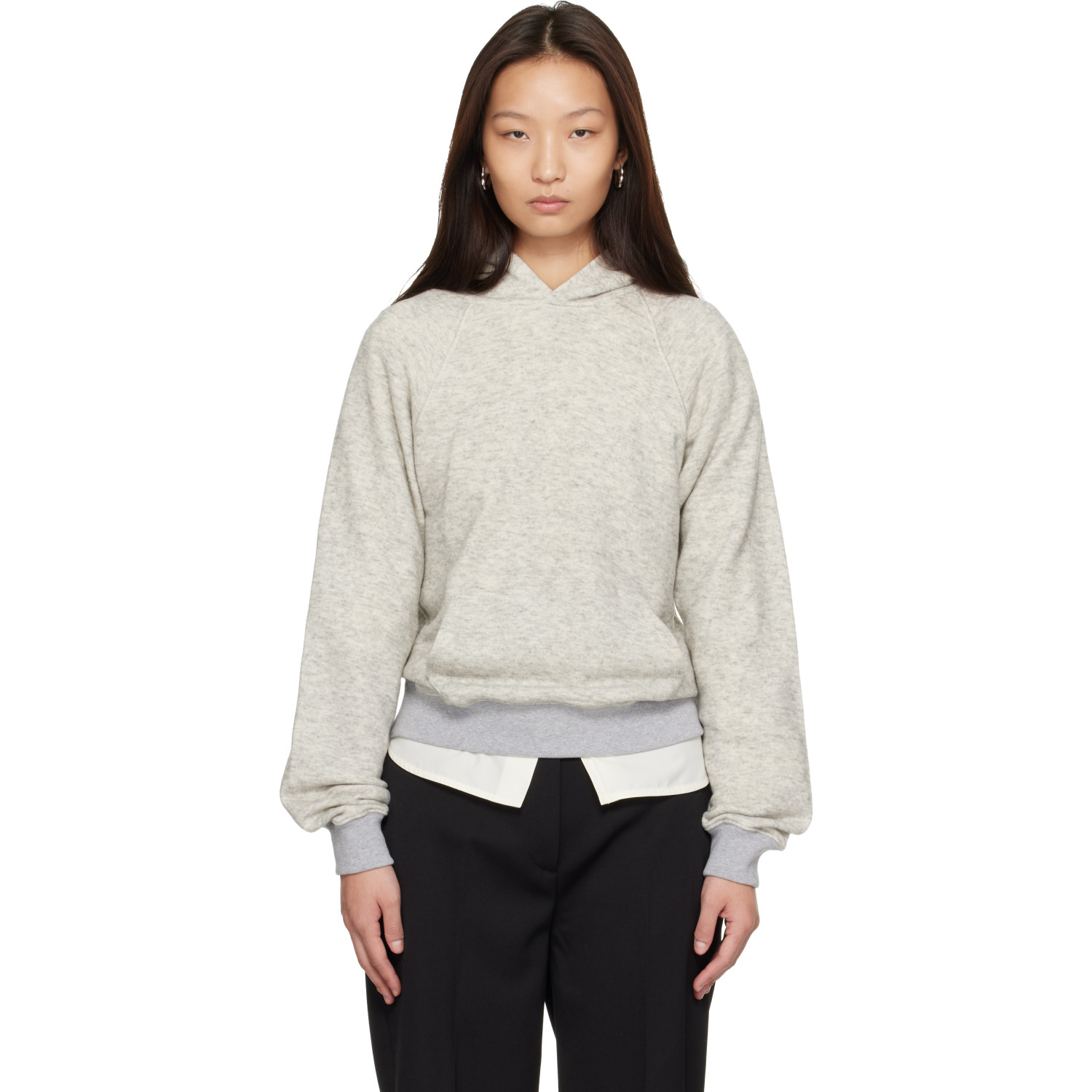 KHAITE Gray Ellen Hoodie