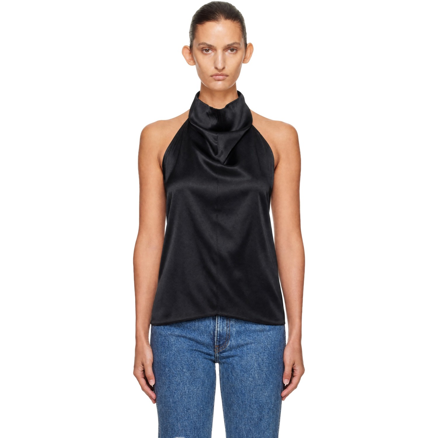 KHAITE Black Rone Top