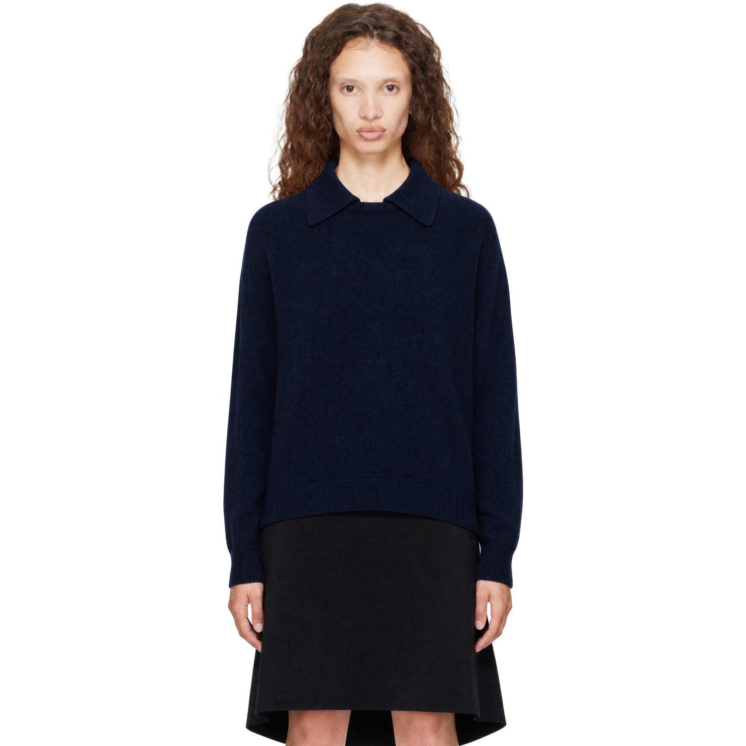 KHAITE Navy Jackson Sweater