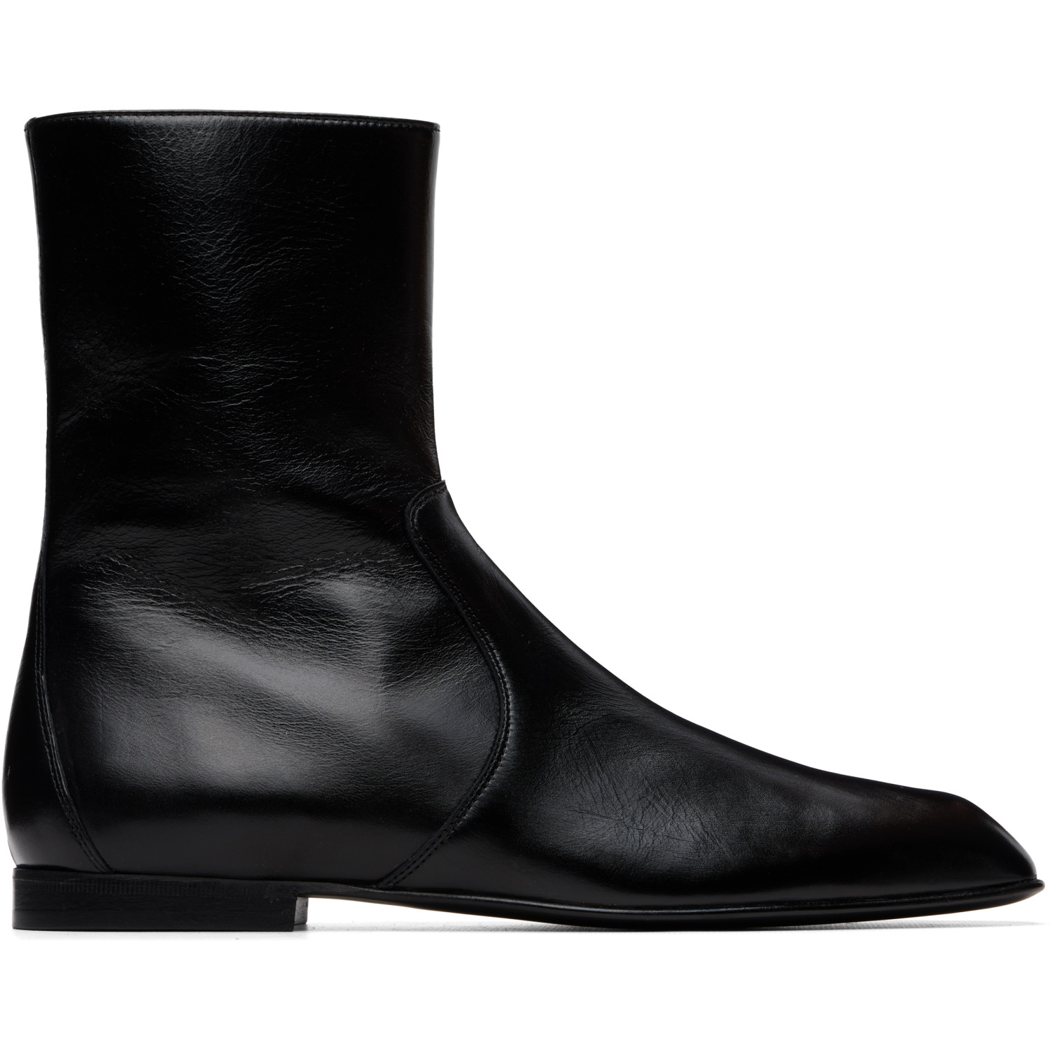 KHAITE Black Colt Ankle Boots