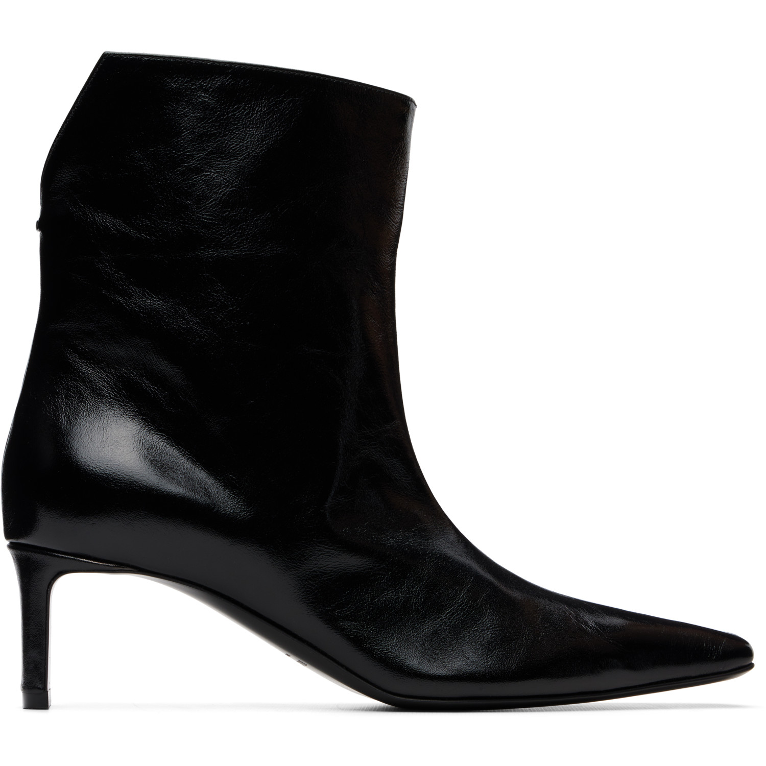 KHAITE Black Ona Ankle Boots