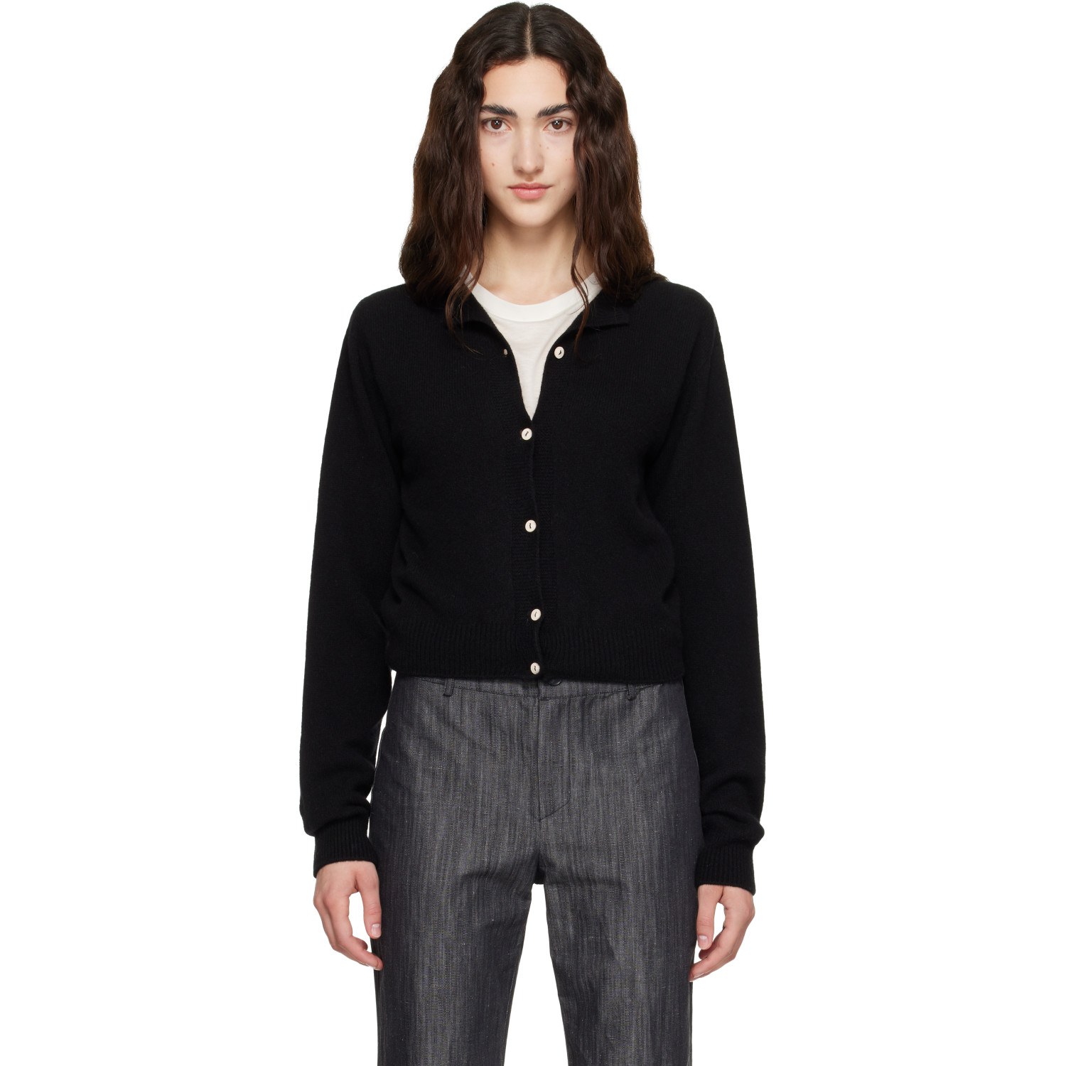 Baserange Black Tier Cardigan