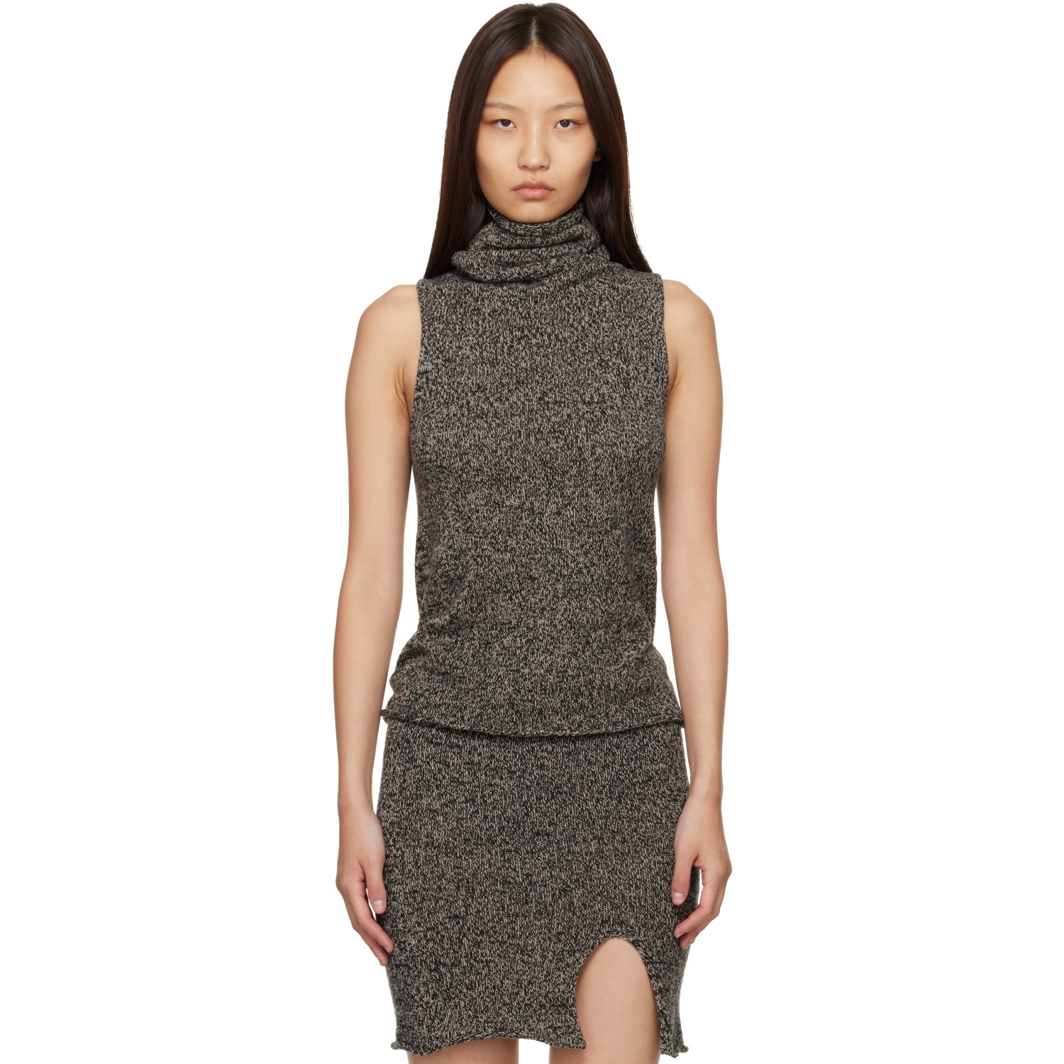 Baserange Gray Kem Turtleneck Vest