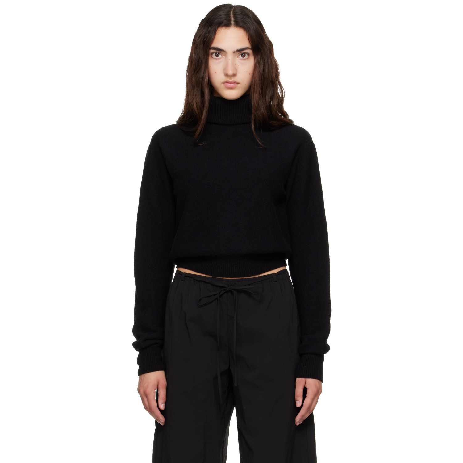 Baserange Black Tier Turtleneck
