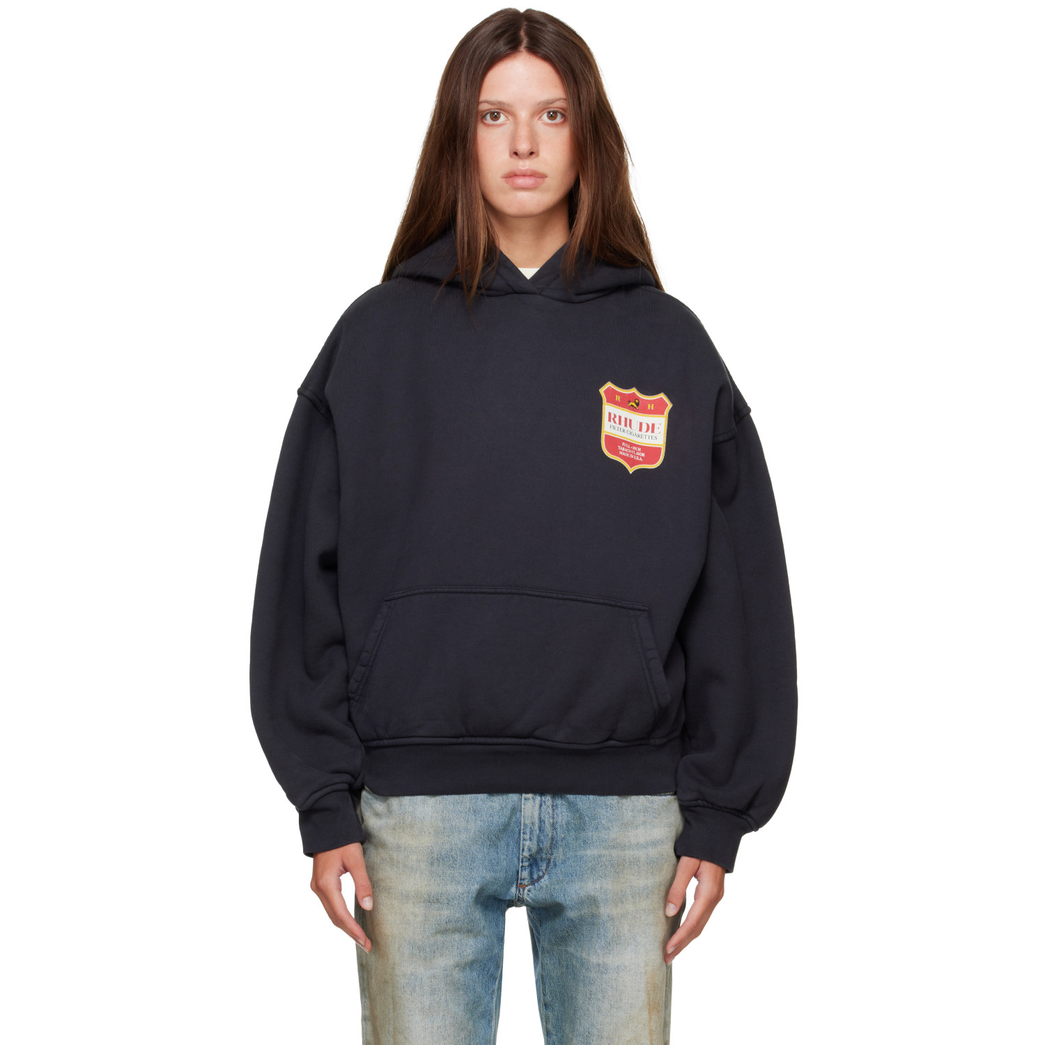 Rhude Black Filtaro Crest Hoodie