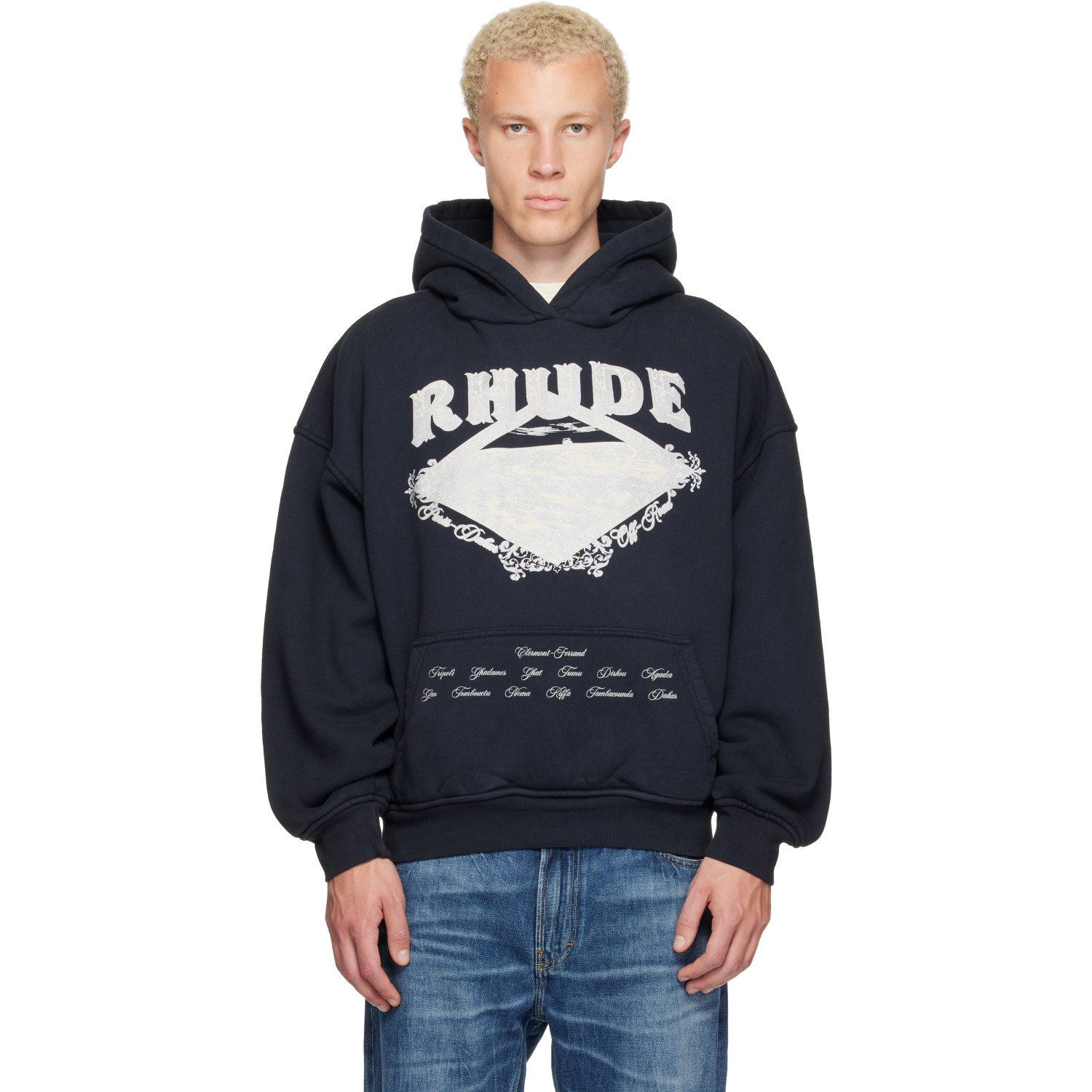 Rhude Black Dakar Convoy Hoodie