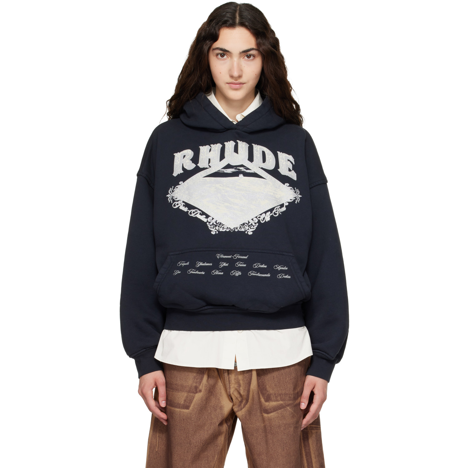 Rhude Black Dakar Convoy Hoodie