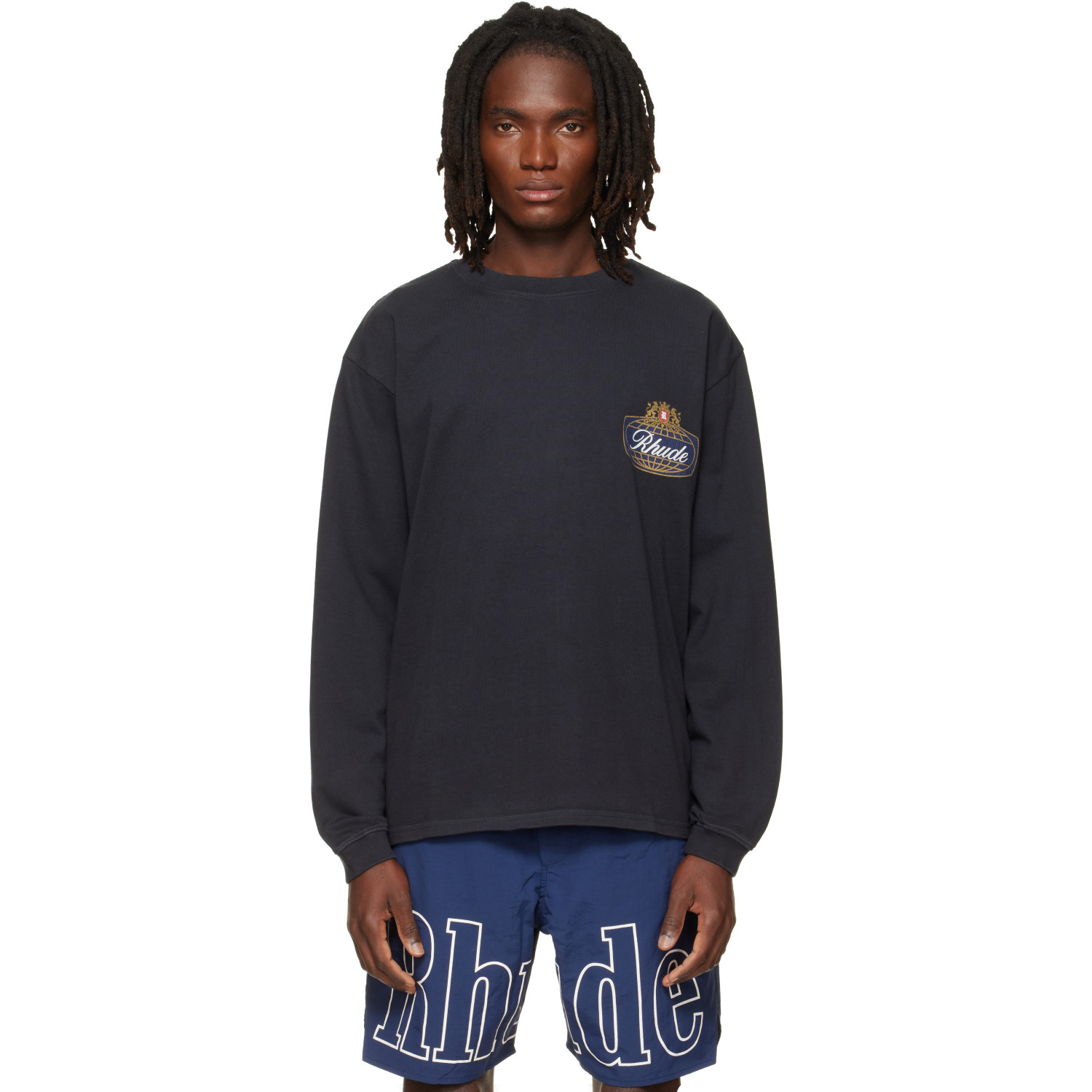 Rhude Black 'Rhude Safari Crest' T-shirt