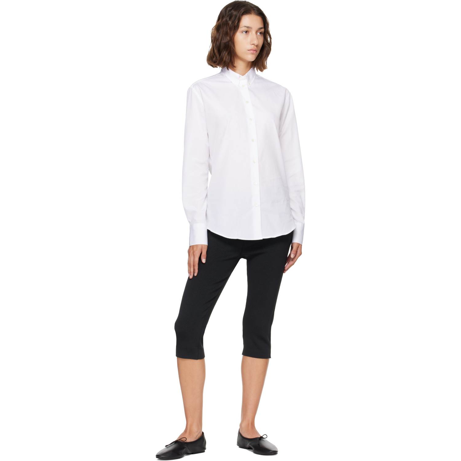 FLORE FLORE 화이트 카스타 셔츠