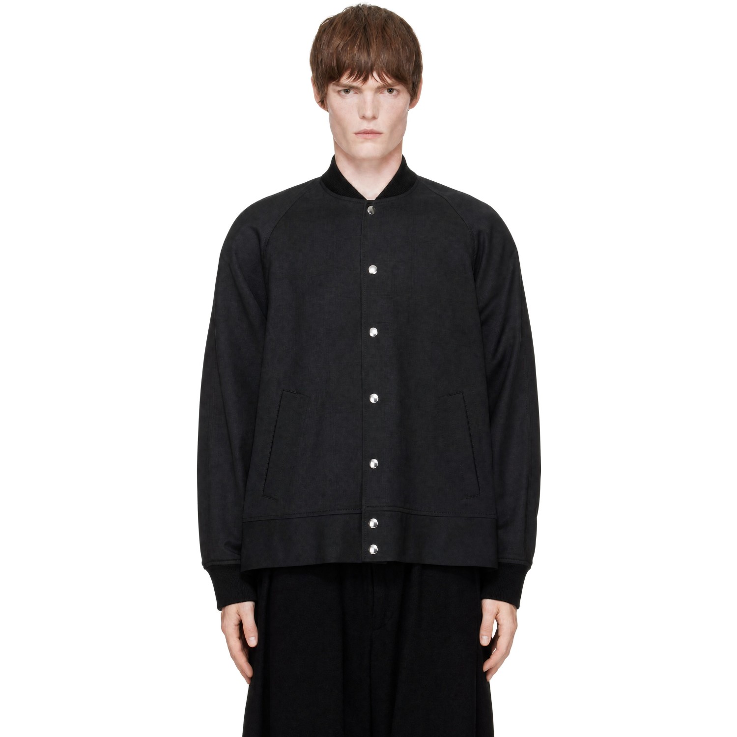 Black Comme des Garçons Black Glen Check Bomber Jacket