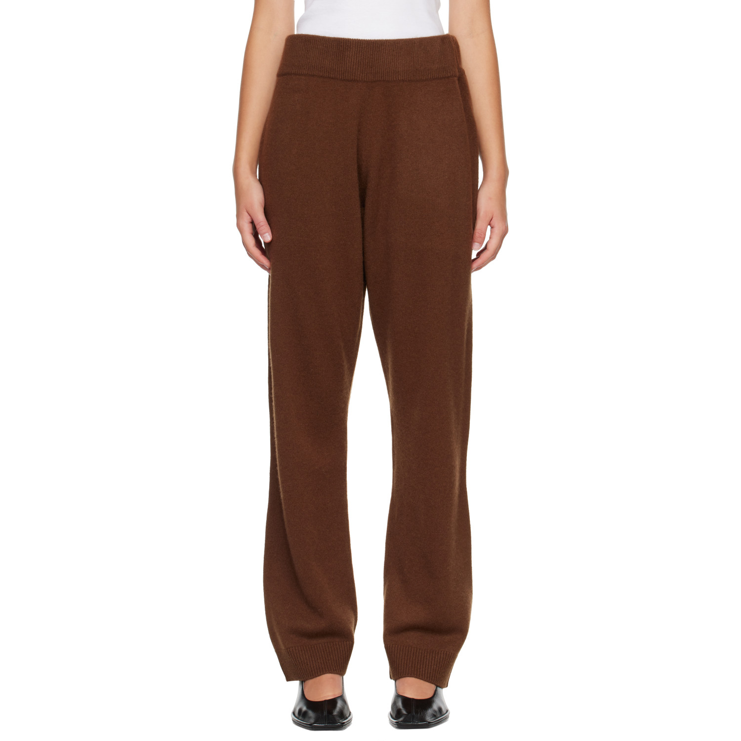 Entire Studios Brown Knit Cashmere Lounge Pants