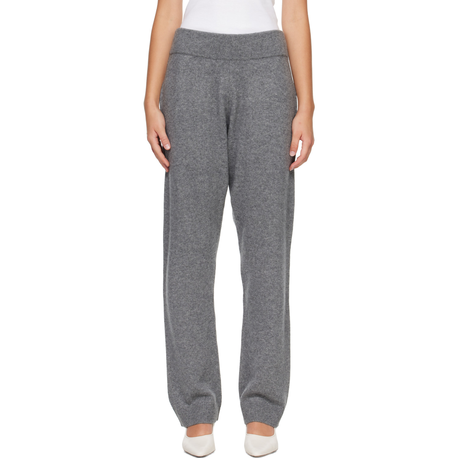 Entire Studios Gray Knit Cashmere Lounge Pants