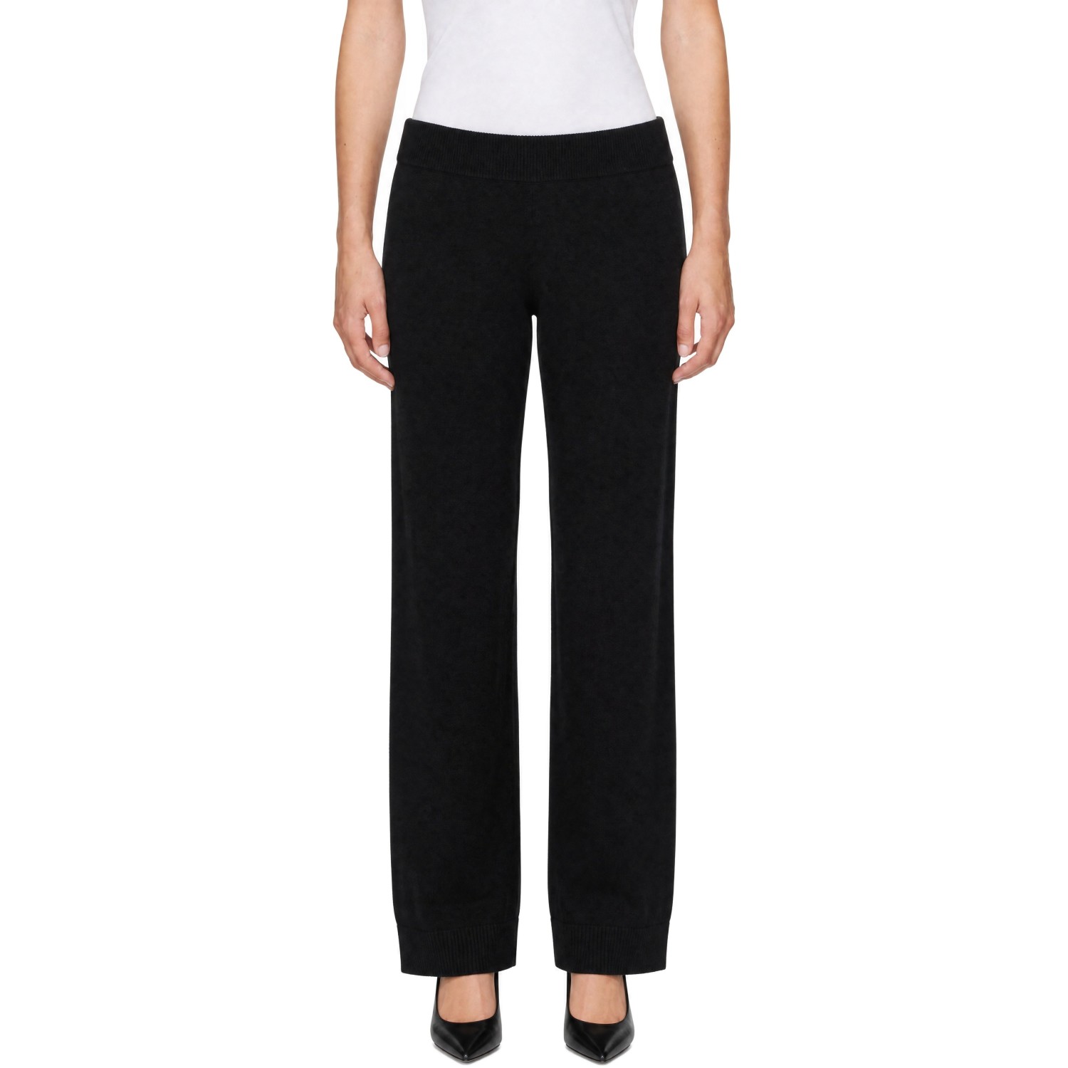 Entire Studios Black Knit Cashmere Lounge Pants