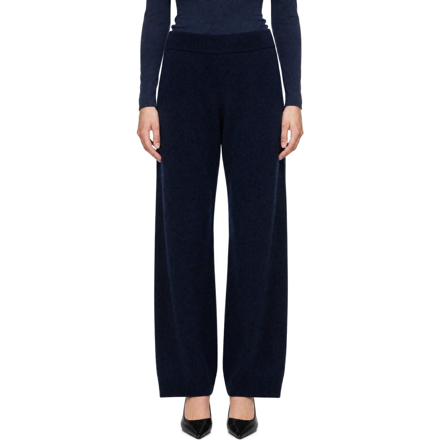 Entire Studios Navy Knit Cashmere Lounge Pants