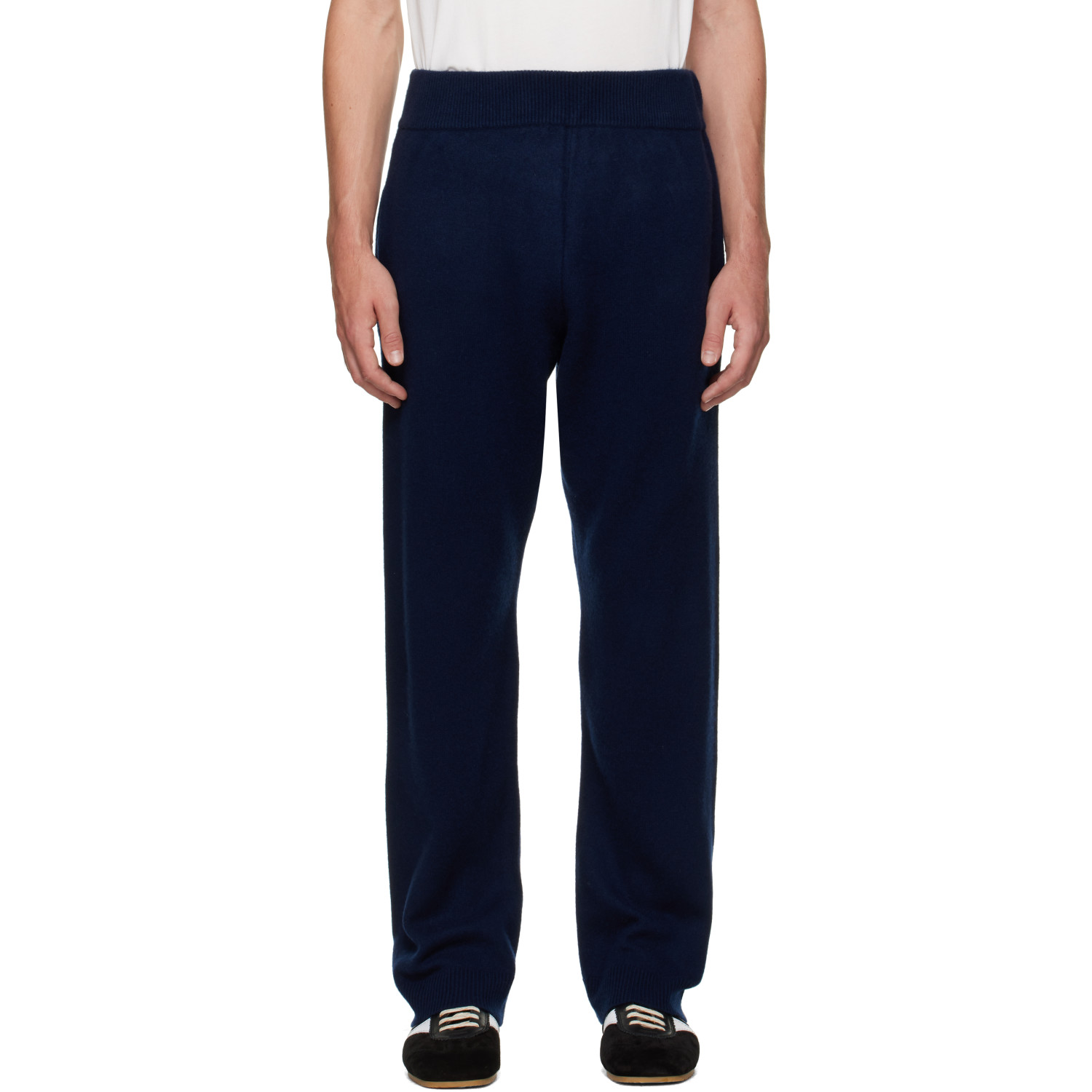 Entire Studios Navy Knit Cashmere Sweatpants