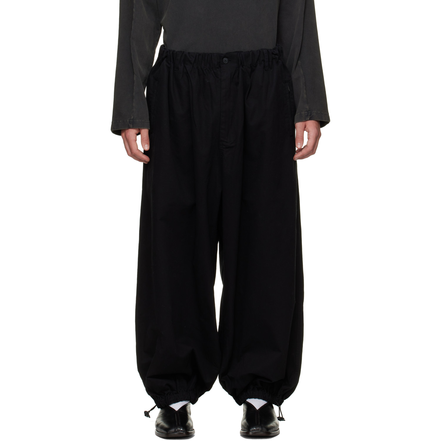 Entire Studios Black Profile Cotton Trousers