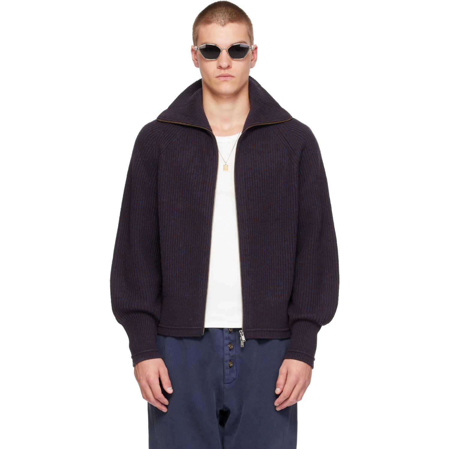 Entire Studios Purple Blimp Full Zip Sweater