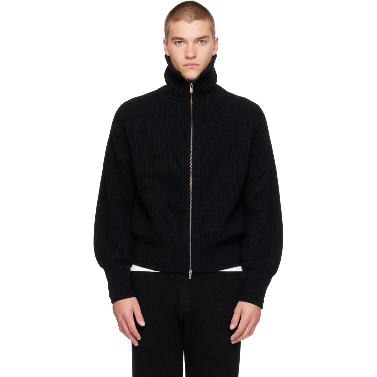 Entire Studios Black Blimp Full Zip Sweater