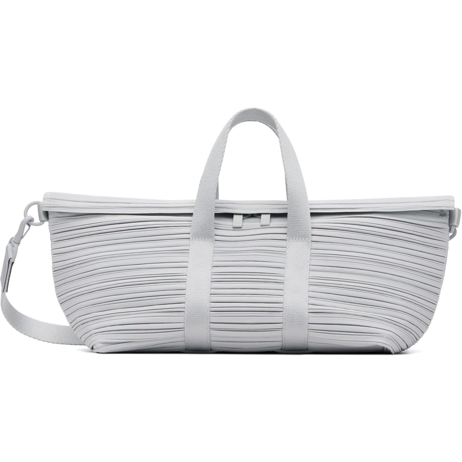 PLEATS PLEASE ISSEY MIYAKE Gray Pleats Boston Bag