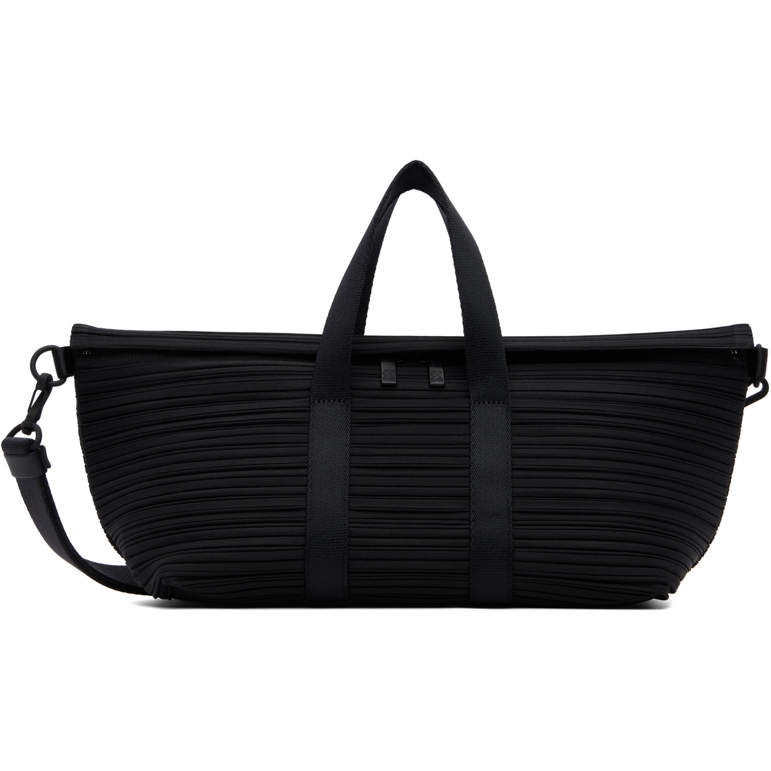 PLEATS PLEASE ISSEY MIYAKE Black Pleats Boston Bag