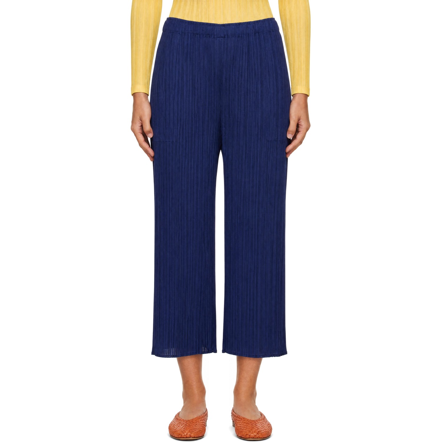 PLEATS PLEASE ISSEY MIYAKE Navy Monthly Colors September Trousers