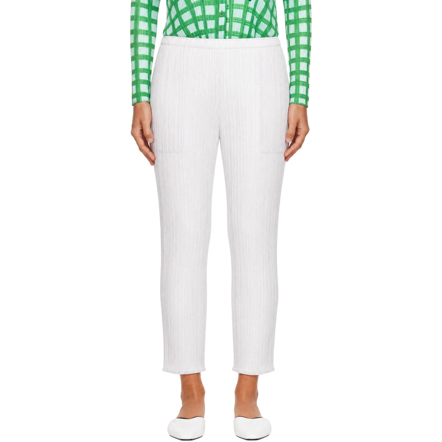 PLEATS PLEASE ISSEY MIYAKE Gray Basics Trousers
