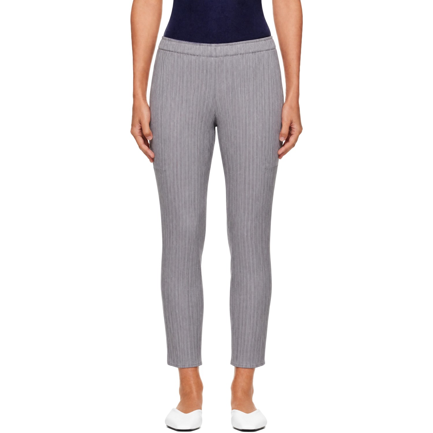 PLEATS PLEASE ISSEY MIYAKE Gray Basics Trousers