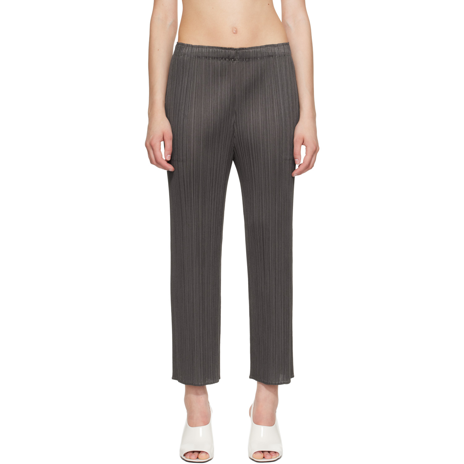 PLEATS PLEASE ISSEY MIYAKE Gray Monthly Colors June Trousers