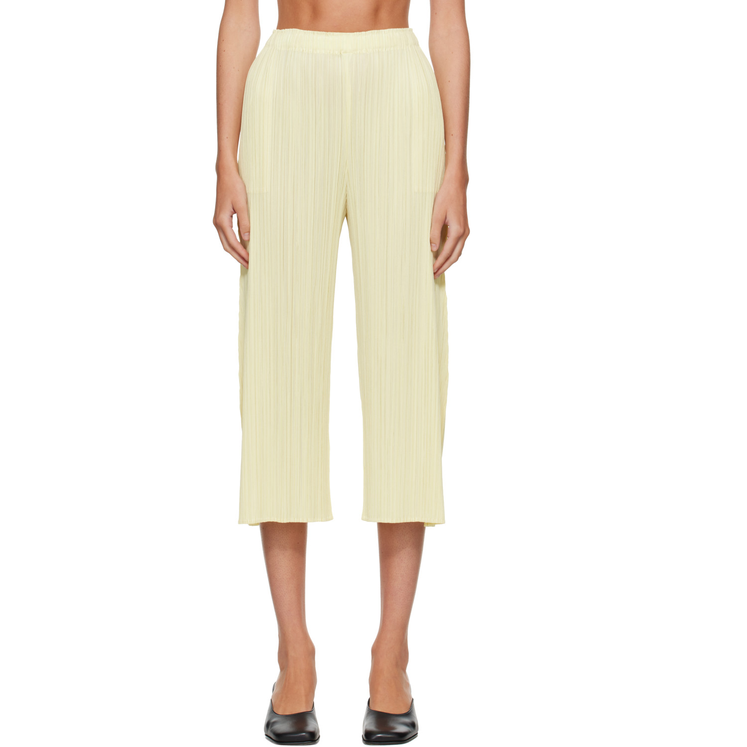 PLEATS PLEASE ISSEY MIYAKE Yellow Monthly Colors July Trousers