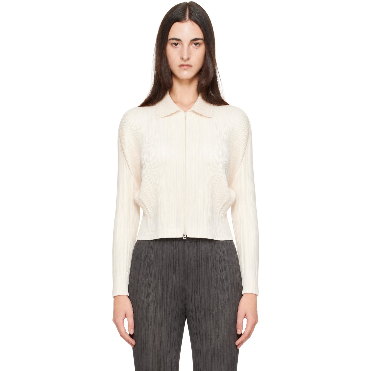 PLEATS PLEASE ISSEY MIYAKE Off-White Monthly Colors August Cardigan