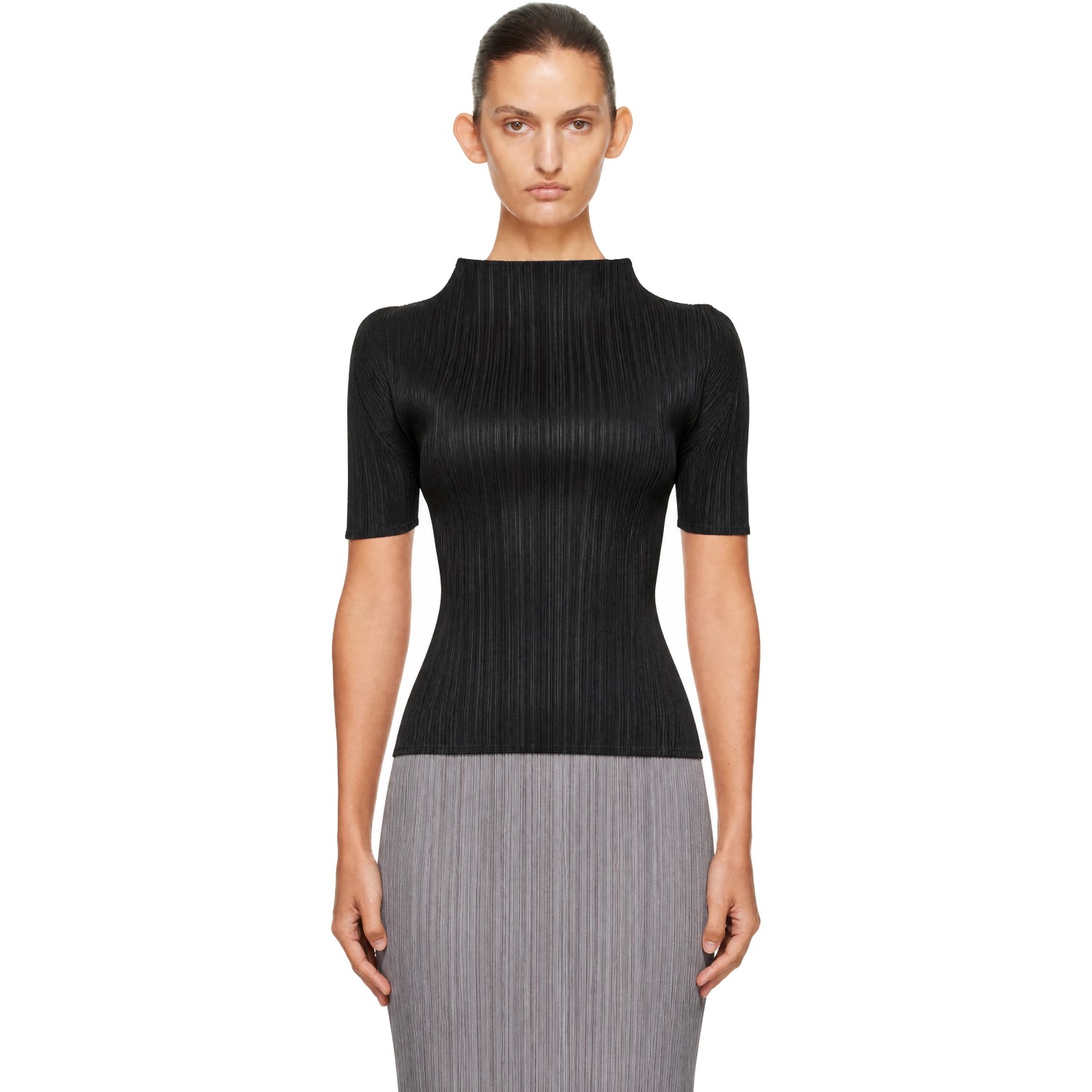 PLEATS PLEASE ISSEY MIYAKE Black Monthly Colors September Top