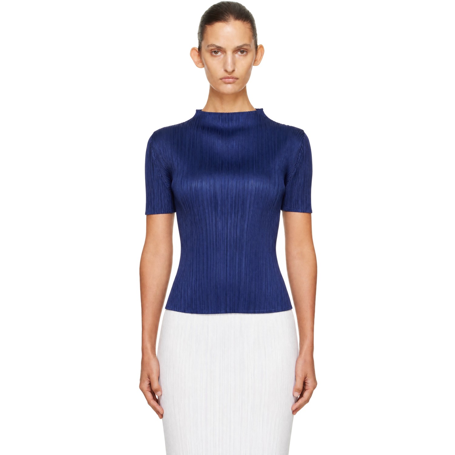 PLEATS PLEASE ISSEY MIYAKE Navy Monthly Colors September Top