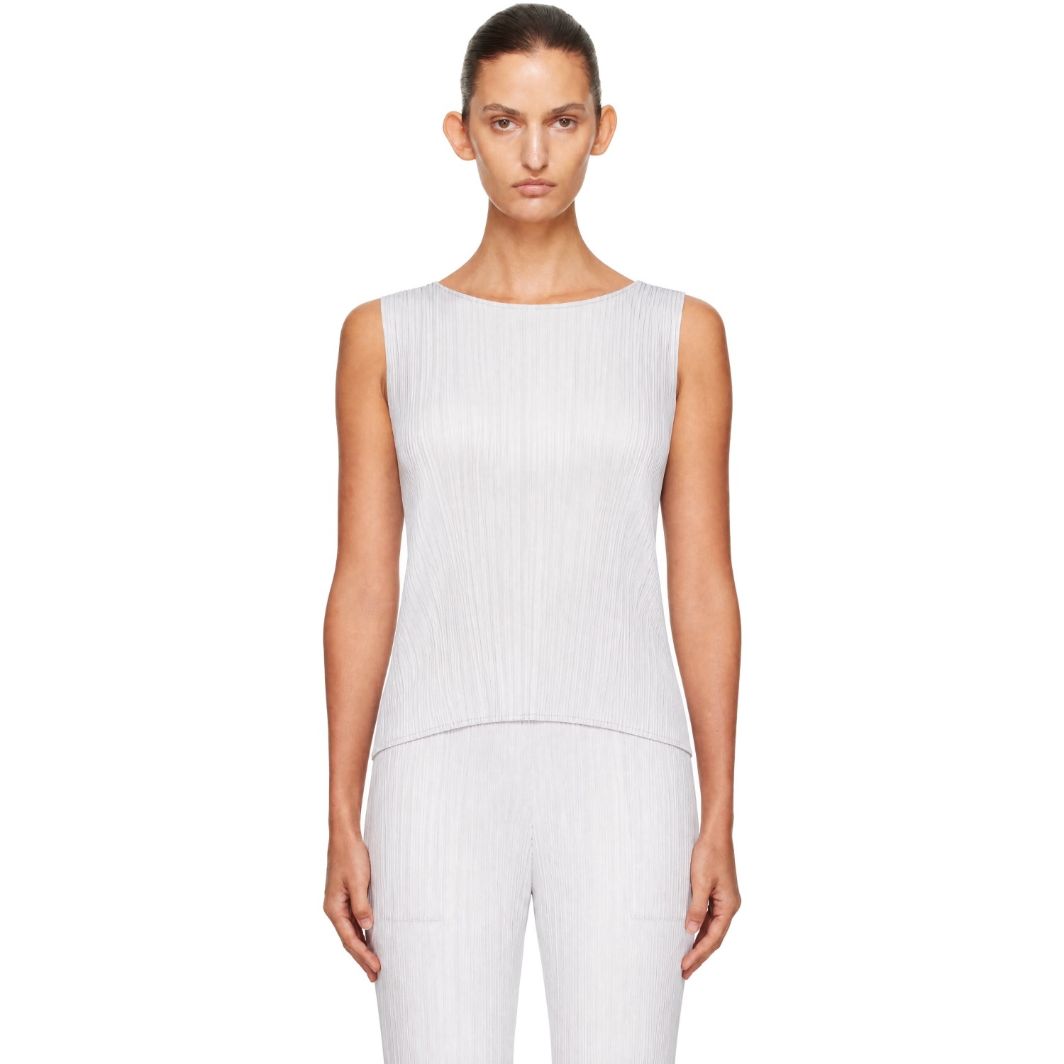 PLEATS PLEASE ISSEY MIYAKE Gray Basics Top
