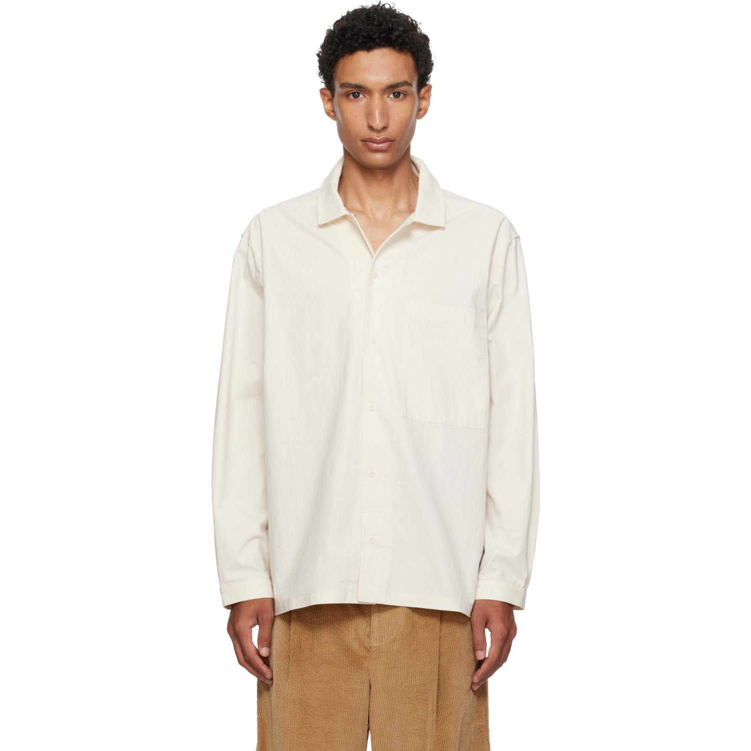 Cawley Off-White Camp Collar Shirt