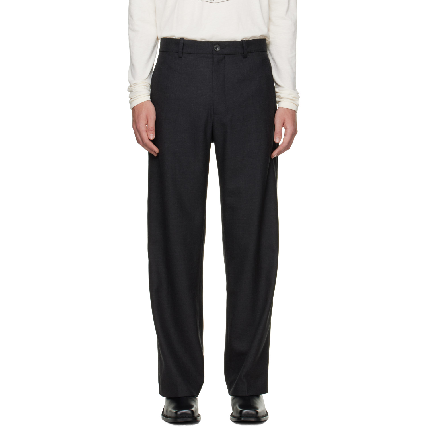 BLUEMARBLE Gray Relaxed Tailored Trousers