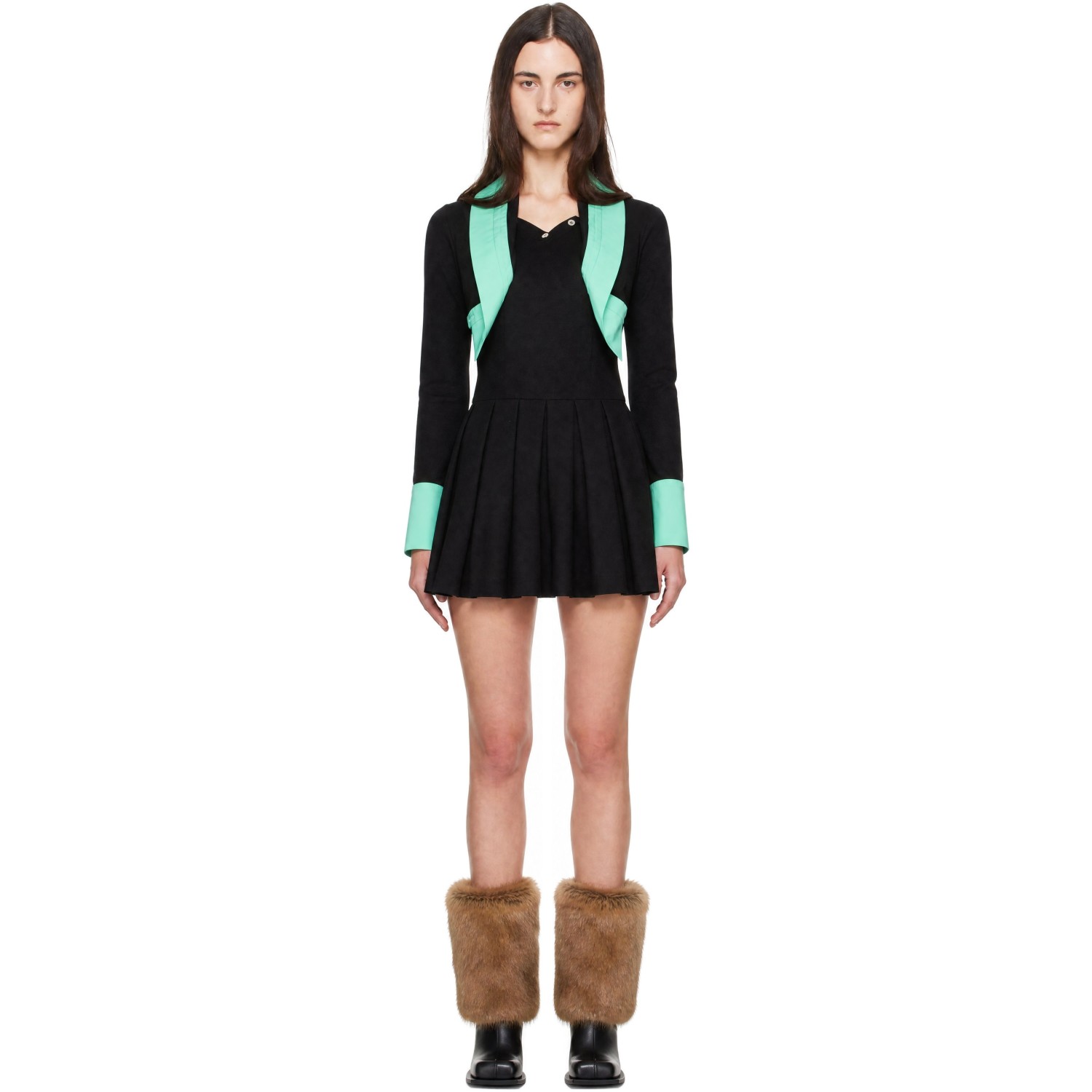 FIDAN NOVRUZOVA Black Vere Polo Minidress