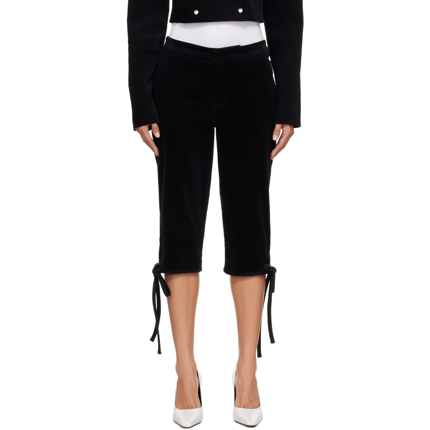 FIDAN NOVRUZOVA Black Ira Capri Trousers