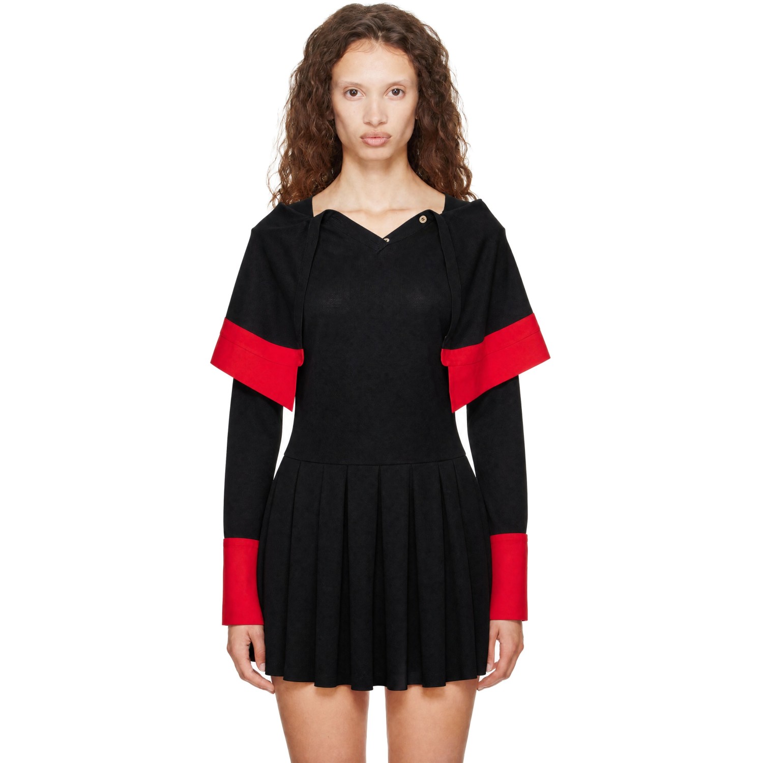FIDAN NOVRUZOVA Black Vere Polo Minidress