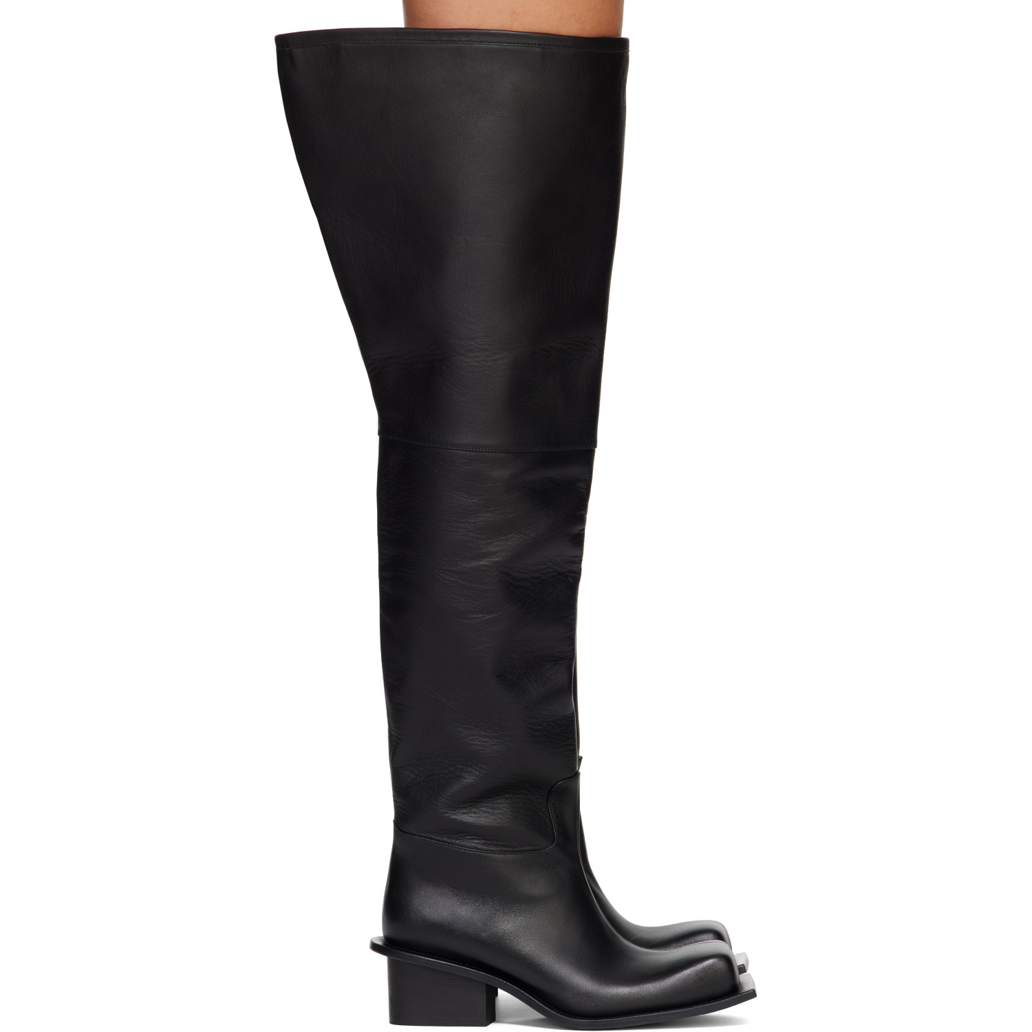FIDAN NOVRUZOVA Black Equestrian Fisherman Boots